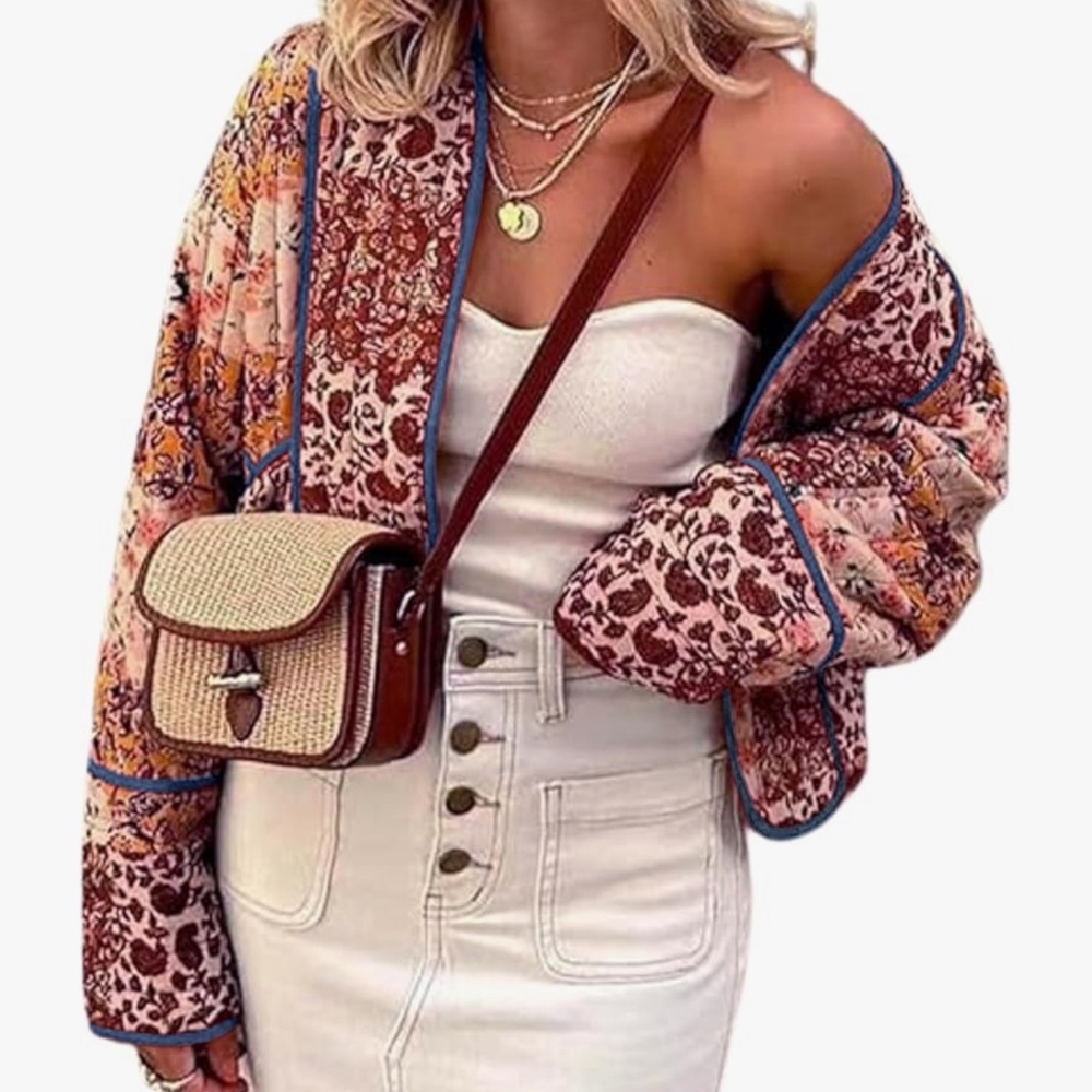 Floral Patchwork Quilted Jacket